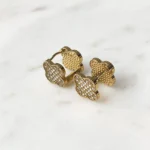 Boucles d'oreilles fleur élégance noir