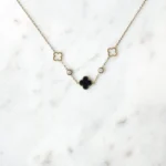 Collier fleur élégance couleur noir