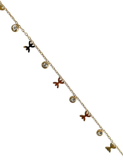 Chaîne de cheville dorée femme avec symbole amazigh ⵣ et petites gemmes serties – bijou identitaire et raffiné, Collection Maroc