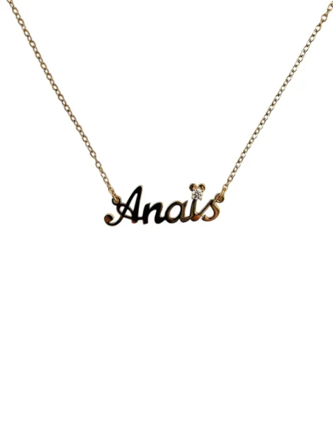 Collier Personnalisé Prénom Français – Acier Inoxydable Doré & Zircons – Cadeau Unique